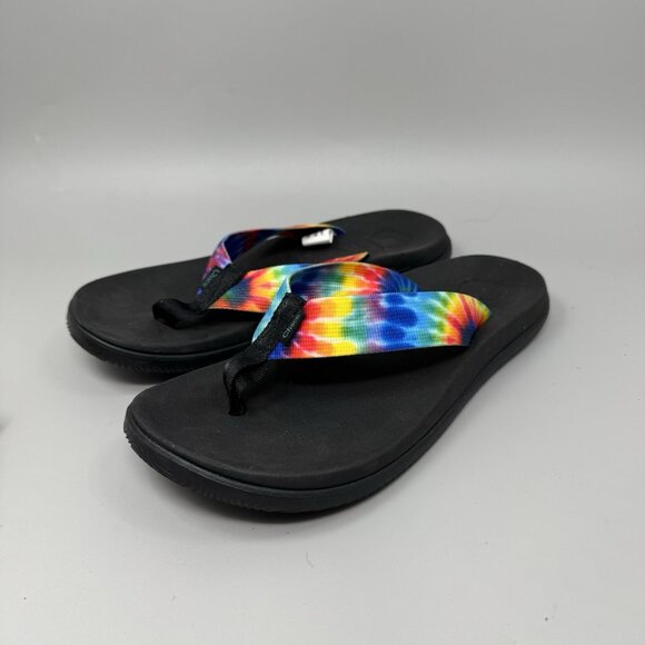 Chaco Chillos Womens Rainbow Tie Dye Flip Flop Thong Sandals Size 8 - Picture 3 of 8